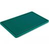 One Chef, 500×300×18 мм, Дошка обробна HDPE з жолобом на 6 протиковзаючих ніжках, зелена