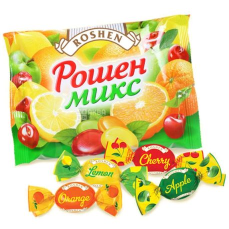 Roshen, 200г, Карамель леденцовая, микс