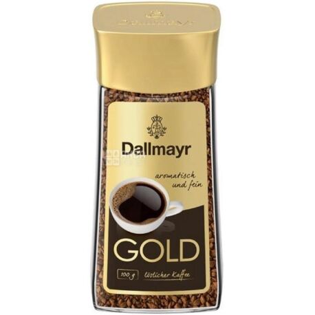 Dallmayr Gold, 100 г, Кава розчинна Далмайер Голд, скло