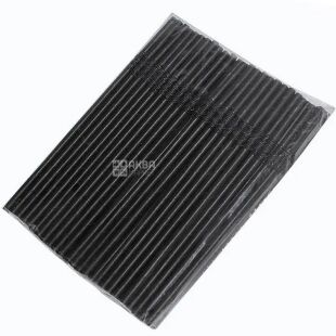 One Chef, Трубочки коктейльні з гофрою, 100 шт., 20 см, чорні, паперові 