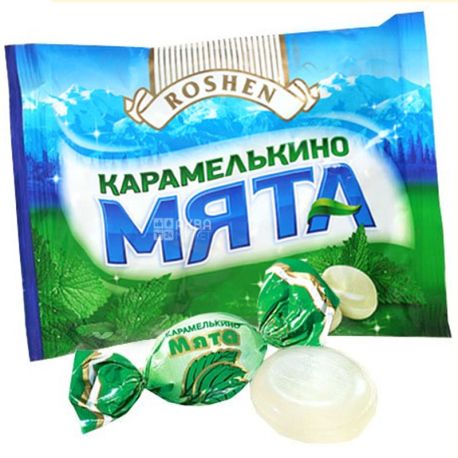 Roshen, 1 кг, карамель, Карамелькино мята
