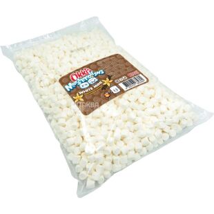 Okki Marshmallows White Mini, 1 кг, Маршмеллоу зі смаком ванілі, міні