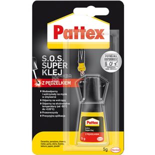 Pattex, 5 г, Паттекс, Клей секундный с кисточкой