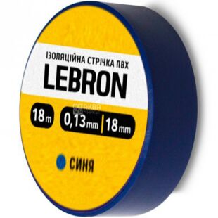  Lebron, 18 мм х 18 м, Лента изоляционная, синяя