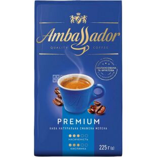 Ambassador Premium, 225 г, Кофе Амбассадор молотый