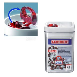 Leifheit Fresh & Easy, 800 мл, Емкость для сыпучих продуктов, пластиковая, 10 х 15 см