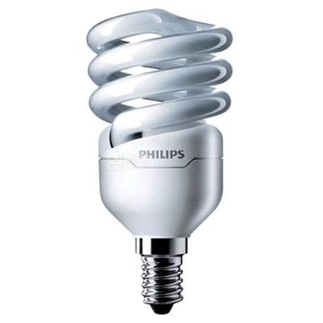 Philips, 12 Вт, лампа, Энергосберегающая, Тепло-белая спираль, м/у
