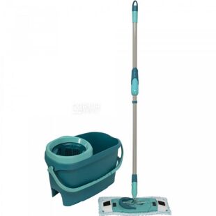 Leifheit, Набор для уборки Лайфхайт Clean Twist M Ergo, ведро с отжимом 6 л + швабра 110-140 х 33 см