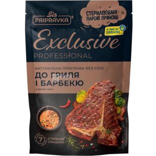 Приправка, Exclusive Professional, 40 г, Приправа для гриля і барбекю, натуральна, без солі