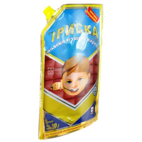 Молоко сгущенное, 310 г, Ириска, вареное, нежирное, дой-пак