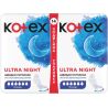 Kotex, Ultra Dry Night Duo, 14 шт., Гигиенические прокладки, ночные, 6 капель