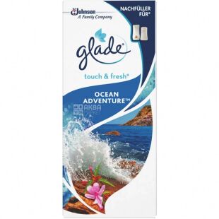 Glade, Морской, 10 мл, Освежитель воздуха микроспрей, сменный баллон