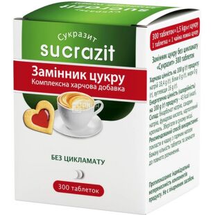 Sucrazit Mushroom, 300 таблеток, Сукразит, Заменитель сахара
