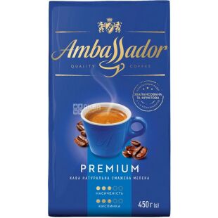 Ambassador Premium, 450 г, Амбассадор, Кава мелена