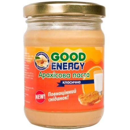 Good Energy, 250 г, арахисовая паста, классическая