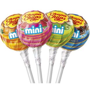 Chupa Chups Mini, 10 шт. х 6 г, Карамель ассортимент вкусов, Чупа Чупс