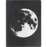 Nuuna, Moon , 256 стр., Блокнот в м'якій шкіряній обкладинці, розмір L, чорно-срібного кольору