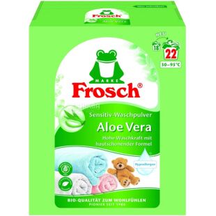 Frosch Aloe Vera, 1,45 кг, Стиральный порошок-концентрат для цветной одежды, гипоаллергенный, Алоэ, Фрош