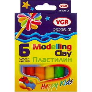 VGR, 100 г, Пластилін, 6 кольорів