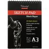 Chivalry SKETCH PAD, Альбом на пружине для эскизов, 20 черных листов А3, 110 г/м2