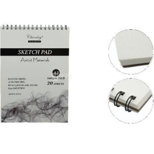 Chivalry SKETCH PAD, Альбом для пастелі на пружині, 20 аркушів А3, 160 г/м2