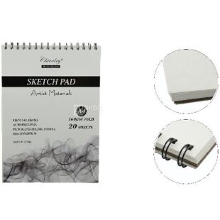 Chivalry SKETCH PAD, Альбом для пастелі на пружині, 20 аркушів А4, 160 г/м2