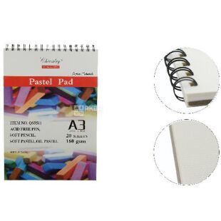 Chivalry Pastel Pad, Альбом для пастели на пружине, 20 листов А3, 160 г/м3