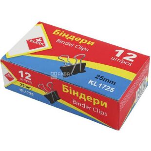 Klerk, 12 шт., Біндери №25, чорні