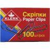 Klerk, 100 шт. х 31 мм, Скрепки треугольные, никилированные