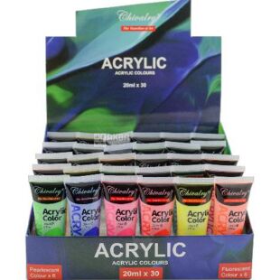 Chivalry, 30 шт. х 20 мл, Набір акрилових фарб, в асортименті