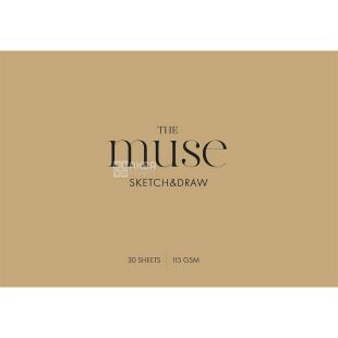Школярик Muse, 1 шт., Альбом для малювання А4, відривний, 30 аркушів, 115 г/м2