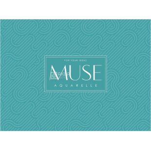 Школярик Muse, 1 шт., Альбом-склейка для акварелі А5+, 15 аркушів, 300 г/м2