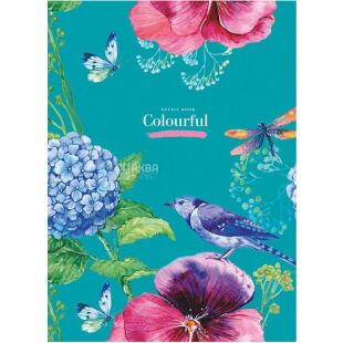 Школярик Colourful, Зошит у лінію А4, 40 аркушів, картонна обкладинка, в асортименті