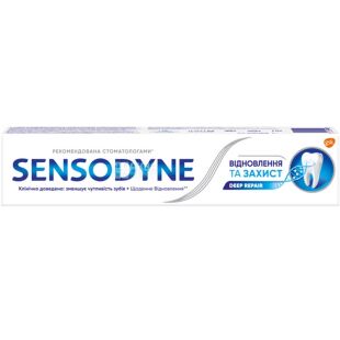 Sensodyne, 75 мл, Зубна паста Сенсодин, Відновлення та Захист
