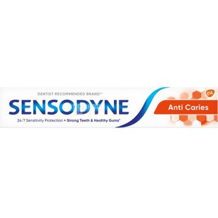 Sensodyne Anti Caries, 75 мл, Зубна паста Сенсодин, Захист від карієсу