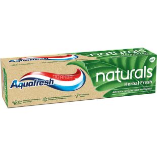 Aquafresh Naturals Herbal Fresh, 75 мл, Зубная паста Травяная свежесть, с натуральными компонентами