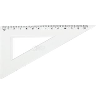 VGR, Косинець пластиковий, прозорий, 13 см