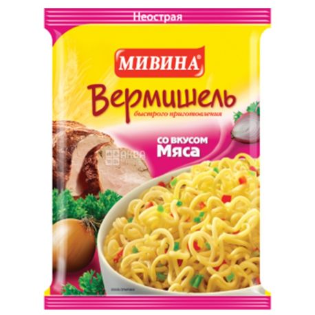 Mivina, 60 g, vermicelli, not sharp with taste of meat