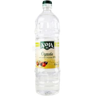 Кама, 1 л, Уксусная кислота, столовая, 9%