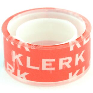 Скотч канцелярский прозрачный, 24 мм х 30 м, ТМ Klerk