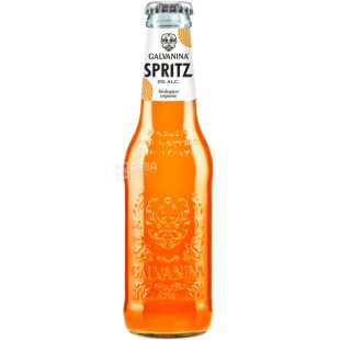 Galvanina, 200 мл, Напиток безалкогольный Сприц, среднегазированный, стекло