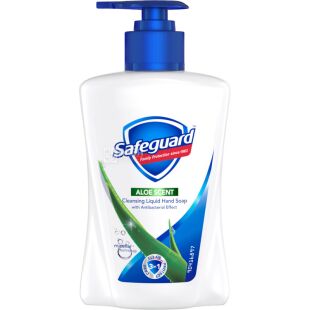 Safeguard, 225 мл, Рідке мило Сейфгард, антибактиріальне, Алое, з дозатором
