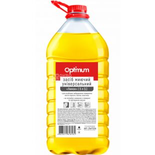 Optimum, 5 л, Засіб для миття підлог універсальний, лимон