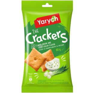 Yarych, 80 г, Ярич, Печиво крекер, зі смаком цибулі та сметани
