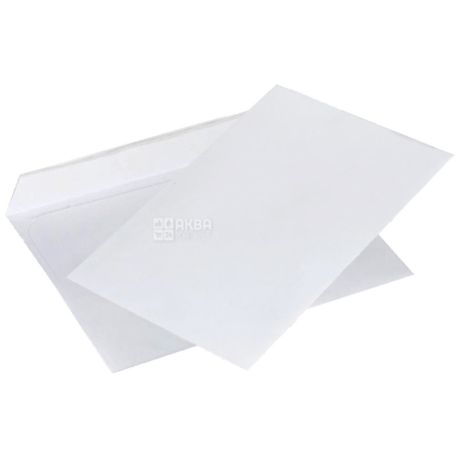 Envelope C6 (114х162 mm) white 100 pieces, with a tear-off tape