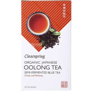 Clearspring, Japanese Oolong, 20 шт. х 1,8 г, Чай зелений, Улун, органічний, пакетований