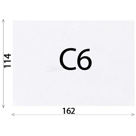 Envelope C6 (114х162 mm) white 100 pieces, with a tear-off tape