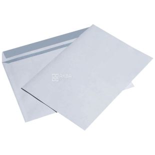 Конверт С5 (162х229 мм) белый 100 шт., с отрывной лентой