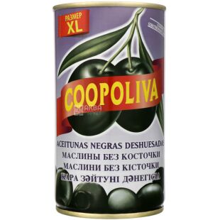 Coopoliva, 370 мл, Маслины без косточки, ж/б