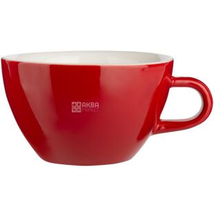 Acme Evolution, 190 мл, Чашка для капучино фарфоровая, красная